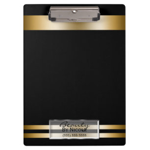Pranchetas Preto Fosco Brilho Dourado Elegante Glam Personali