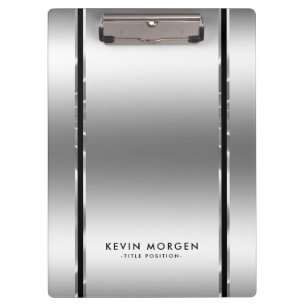 Pranchetas Preto & listras metálicas brilhantes das