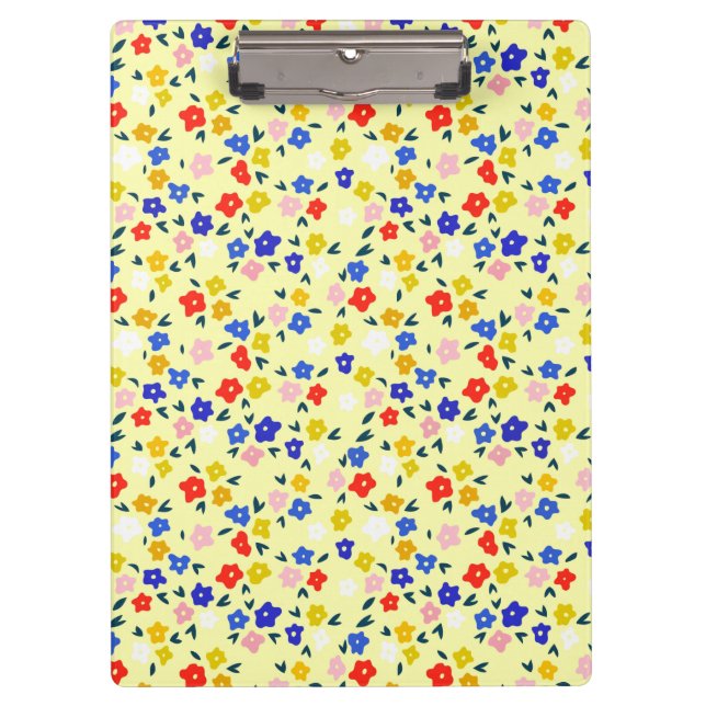 Pranchetas Pretty Dainty Cute Floral on Pastel Yellow (Frente)