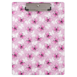 Pranchetas Pretty Pink Butterfly Clipboard