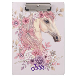 Pranchetas Pretty Ponies and Petals Horse Binder for Girls