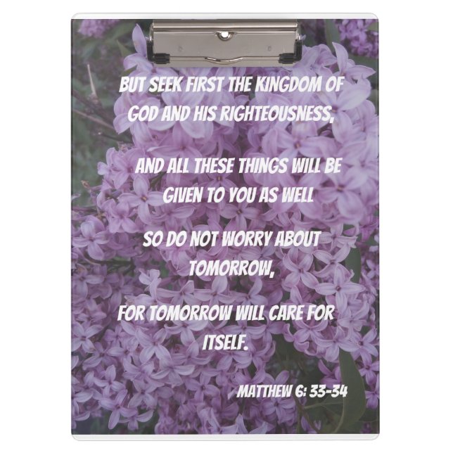 Pranchetas Procurar Primeiro O Reino Cristão (Frente)