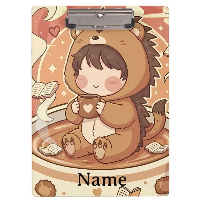 Pranchetas Professional Hedgehog Chibi Office Clipboard (Frente)