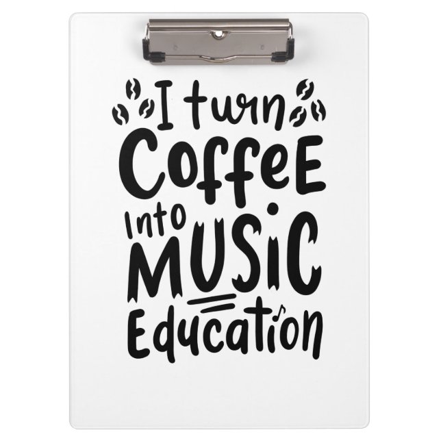 Pranchetas Professor De Música Transforma Café Em Educação Mu (Frente)