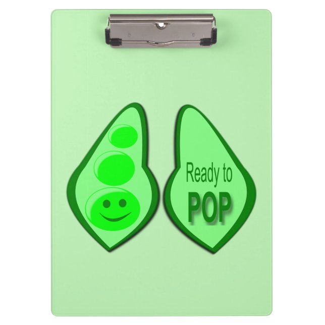 Pranchetas Prontos para a Pop Grávida de Ervilha Verde (Frente)