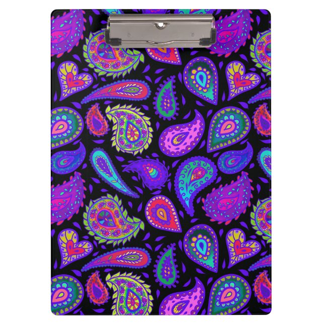 Pranchetas Purple Paisley perfeitamente Bonito (Frente)
