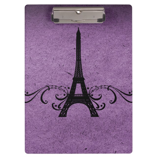 Pranchetas Purple Vintage French Flourish (Frente)