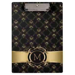 Pranchetas Quadro de Ornamentado Barroco Negro E Dourado
