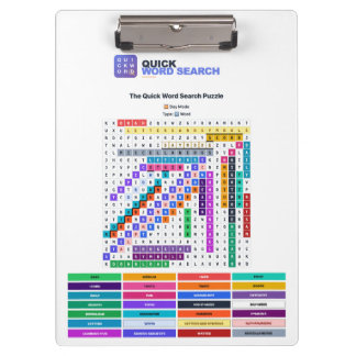 Pranchetas Quick Word Search Puzzle Clipboard Modo Diurno