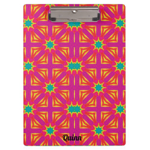 Pranchetas QUINN ~ design amarelo, azul, vermelho e rosa