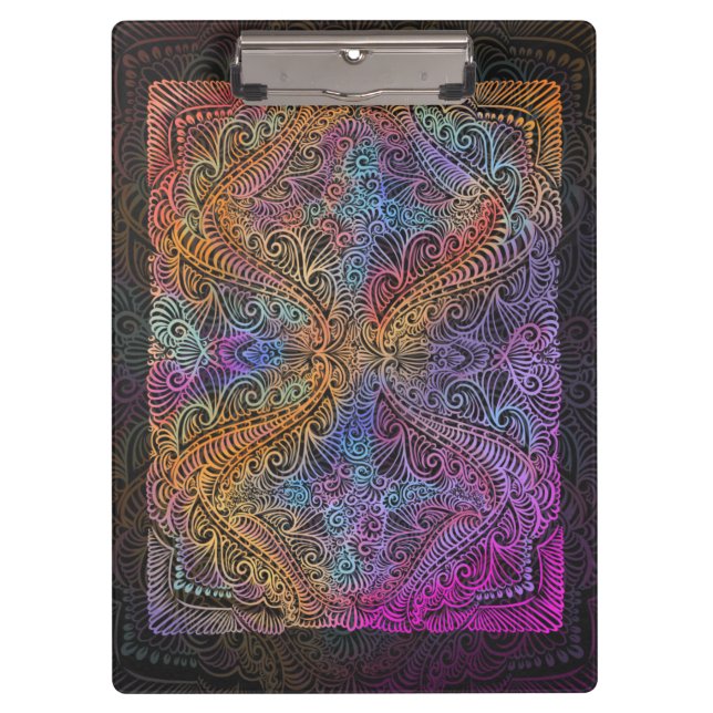 Pranchetas Rainbow Kaleidoscope Mandala (Frente)