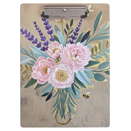 Pranchetas Ramalhete peônias flores lavanda Rústico