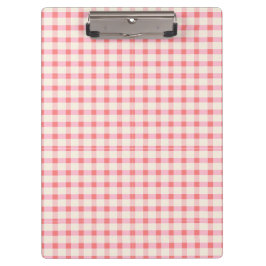 Pranchetas Receitas de Gingham Rosa Bege Xadrez Fofo Feminino