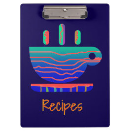 Pranchetas Receitas de Quebra de Café Gradiente Azul