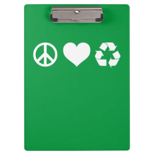 Pranchetas Reciclar Peace Love