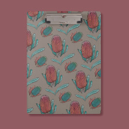 Pranchetas Red Banksia Watercolor - Flor Nativo Australiano