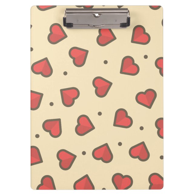 Pranchetas Red Love Hearts (Frente)