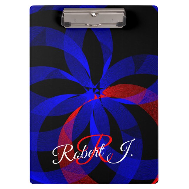 Pranchetas Red Revolving Accent Geometric Clipboard (Frente)