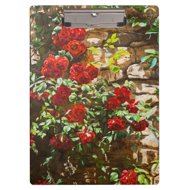 Pranchetas Red Roses Against a Stone Wall (Frente)