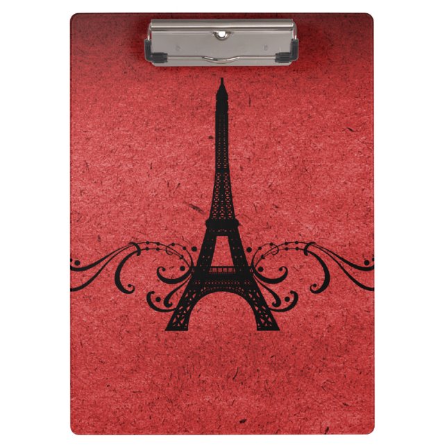Pranchetas Red Vintage French Flourish (Frente)