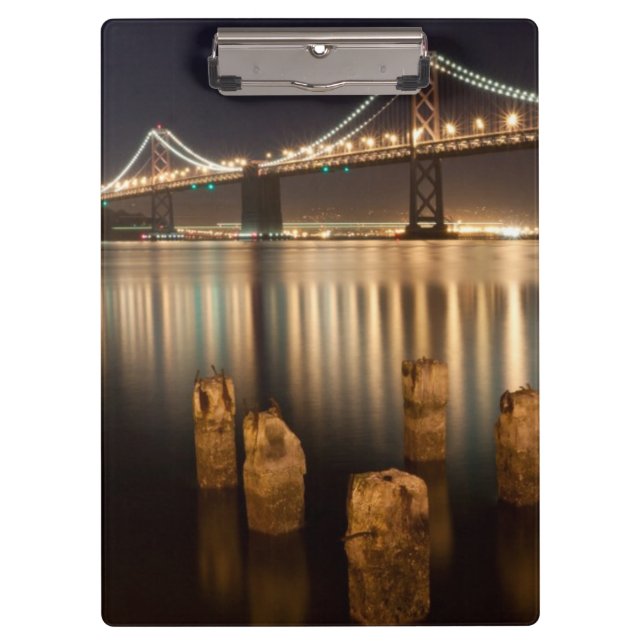 Pranchetas Reflexões da noite da ponte da baía de Oakland (Frente)