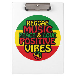 Pranchetas Reggae design com aspas positivas e sinalizador re