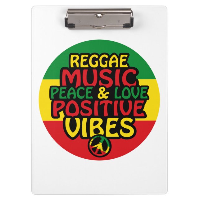 Pranchetas Reggae design com aspas positivas e sinalizador re (Frente)
