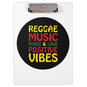 Pranchetas Reggae Music com afirmações positivas