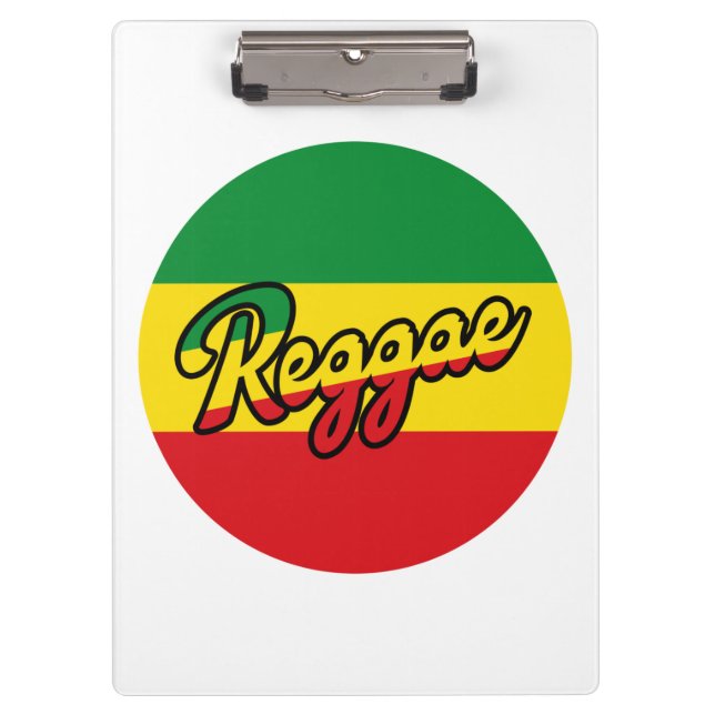 Pranchetas Reggae Música com cores de sinalizador reggae (Frente)