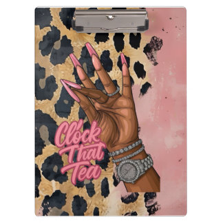 Pranchetas Relógio Aquele Diário De Chá