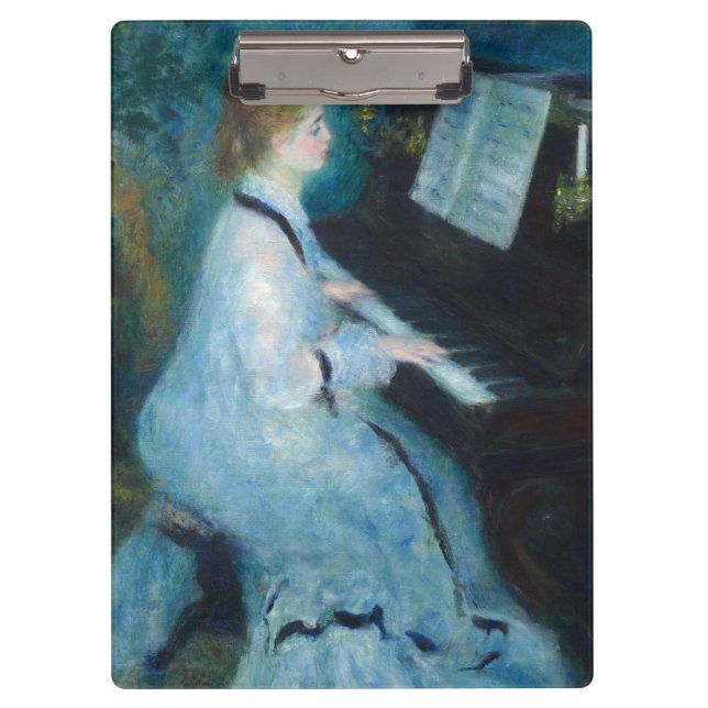 Pranchetas Renoir Mulher Impressionista do Piano Vintage (Frente)