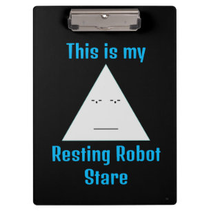 Pranchetas Resting Robot Stare - Área de transferência