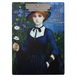 Pranchetas Retrato Bonito Estilo Vintage Dark Academy Girl