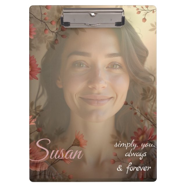 Pranchetas Retrato Personalizado para Ela – Presente de Foto  (Frente)