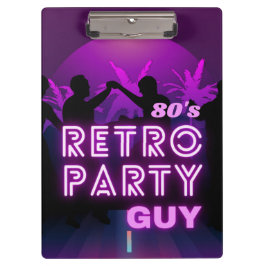 Pranchetas Retro 80s Disco Dance Party Neon Purple Funky