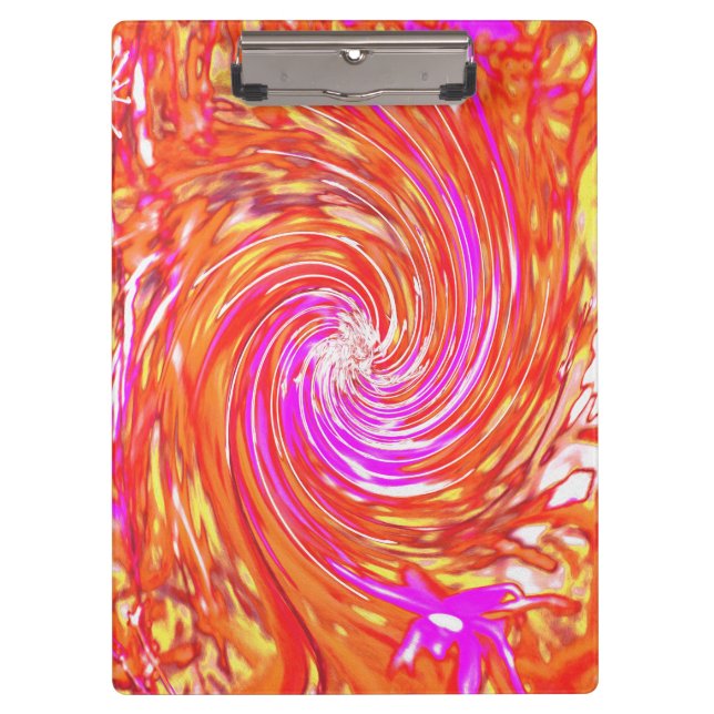 Pranchetas Retro Magenta e Autumn Colors Floral Swirl (Frente)