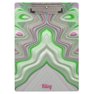 Pranchetas RILEY ~ PASTEL 3D! Cor-de-rosa, verde e branco