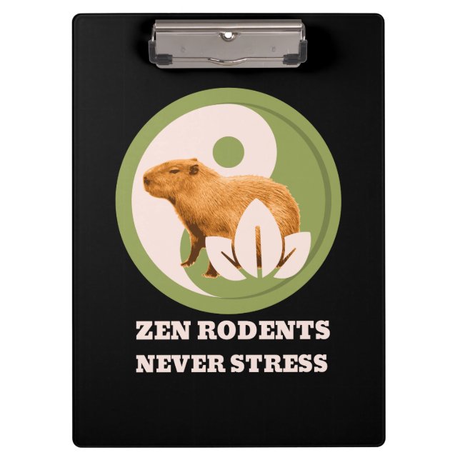 Pranchetas Roedores Zen Nunca Estressam Humor do Capivara (Frente)