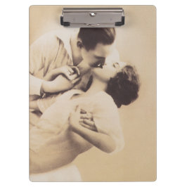 Pranchetas Romantic Love Couple Kissing vintage illustration
