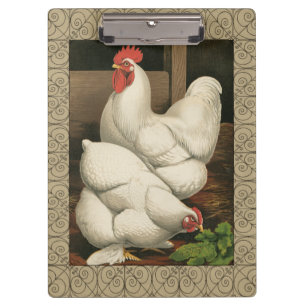 Pranchetas Roosters & Hen fora da Casa Hen com Fronteira Bran