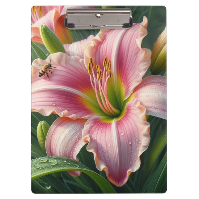 Pranchetas Rosa Daylily Floral (Frente)