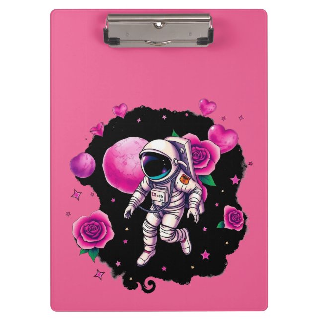 Pranchetas Rosa do Namorados astronauta (Frente)