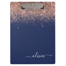 Pranchetas Rosa Dourado Bege Azul Naval Monograma Lantejoulas