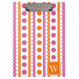 Pranchetas Rosa Quente e Laranja Preppy Craft & Costura Listr
