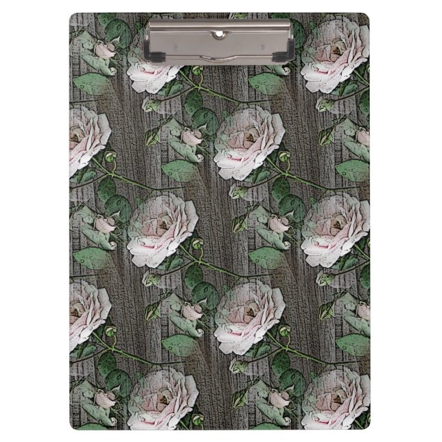 Pranchetas Rosa sobre Madeira meteorizada (Frente)