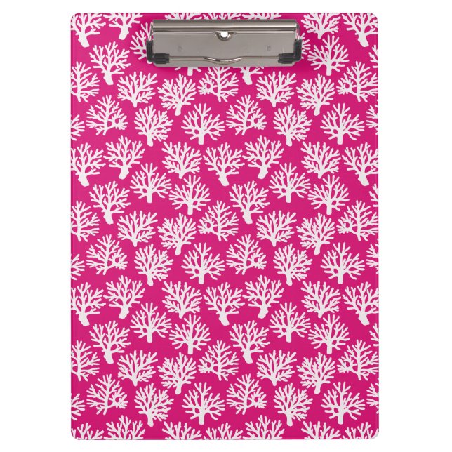 Pranchetas Rosa Vibrante com Desvio de Coral (Frente)