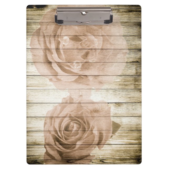 Pranchetas Rosa Vintage Wooden Background Moderno Elegante (Frente)