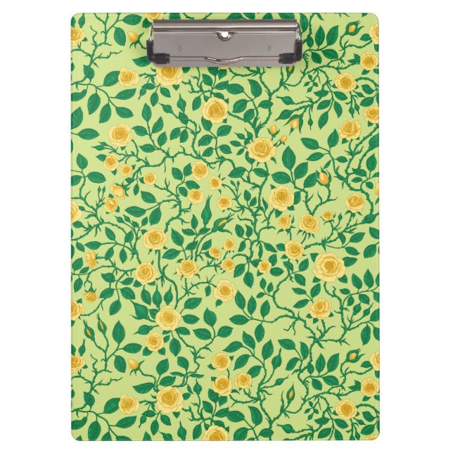 Pranchetas Rosas selvagens em amarelo e verde (Frente)