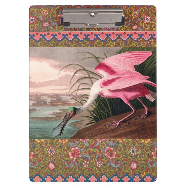 Pranchetas Roseate Spoonbill Audubon Bird Willife (Frente)