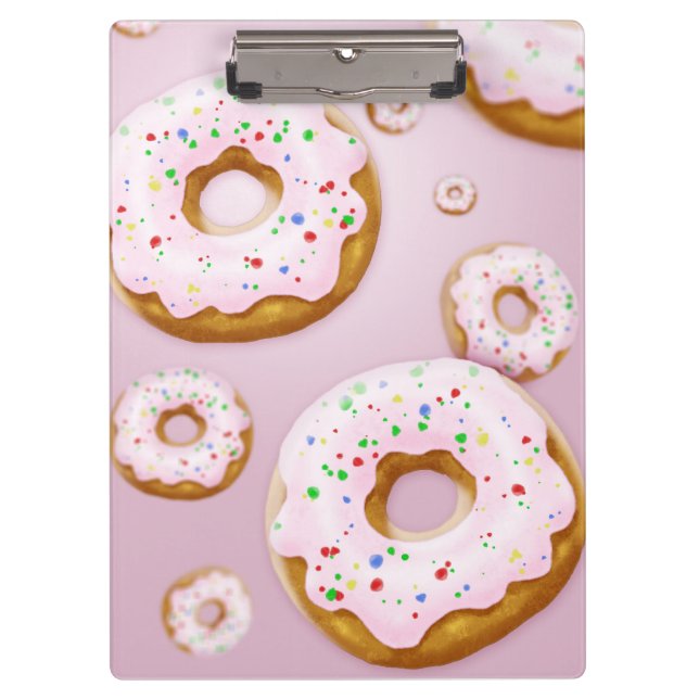 Pranchetas Rosquinhas cor-de-rosa com padrão Sprinkles (Frente)